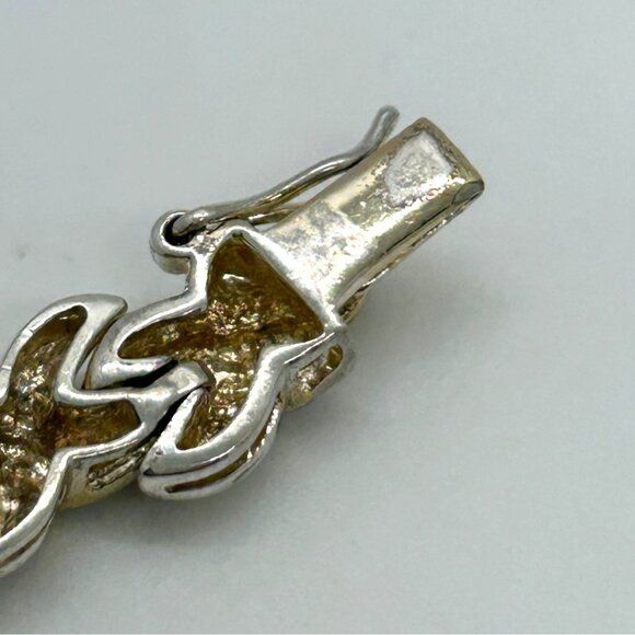 Vintage Ross-Simons Tennis Bracelet 925 Sterling Silver Gold Vermeil 7.5" 20g - Picture 11 of 15